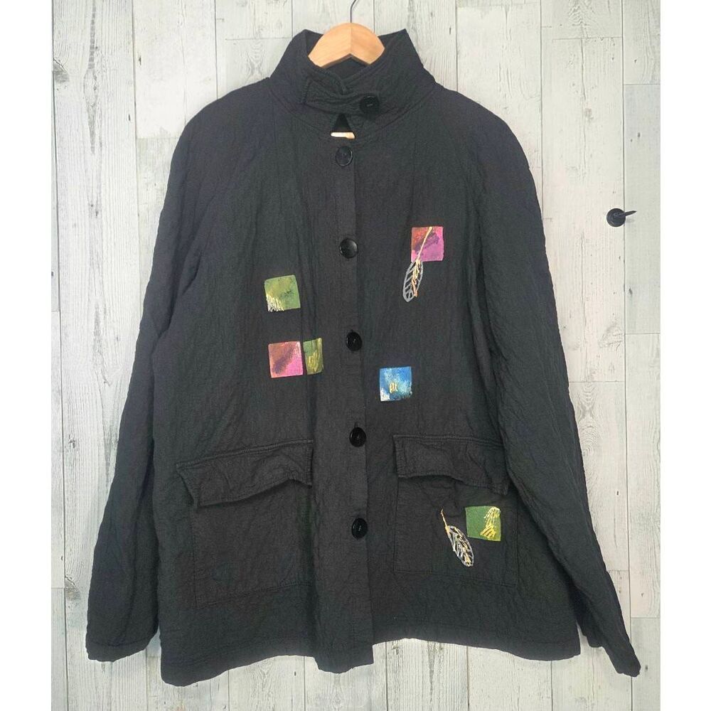 VTG Odile Hand Painted Jacket Sz. XL